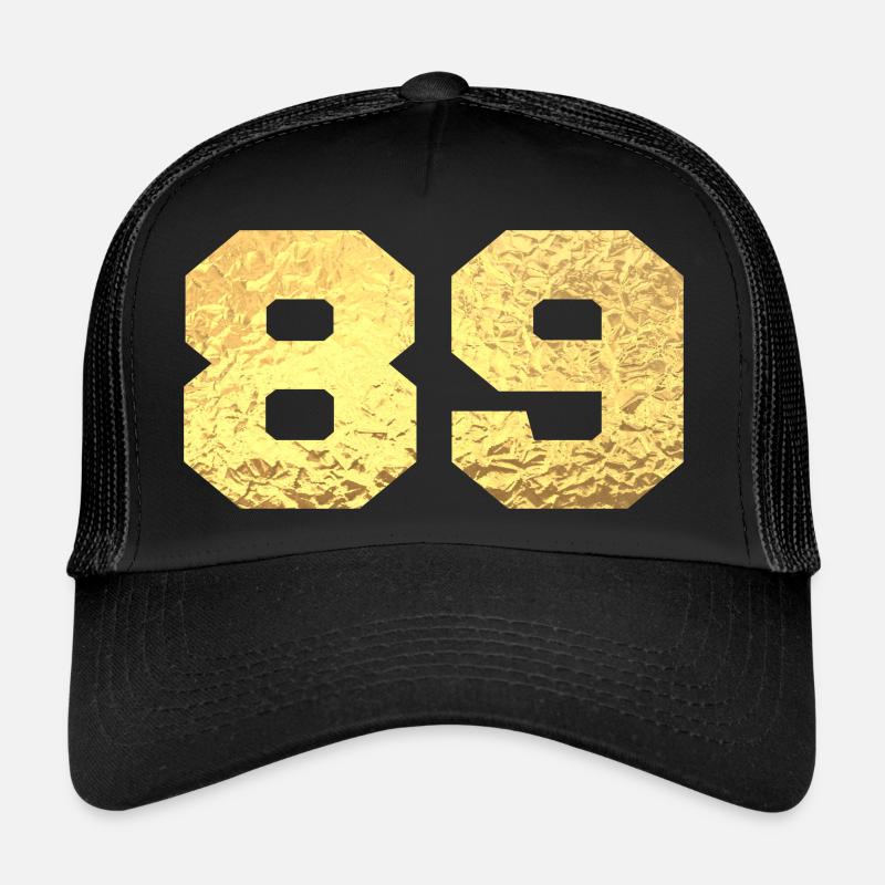 Numéro 89 paillettes doré - 89e anniversaire Casquette trucker 