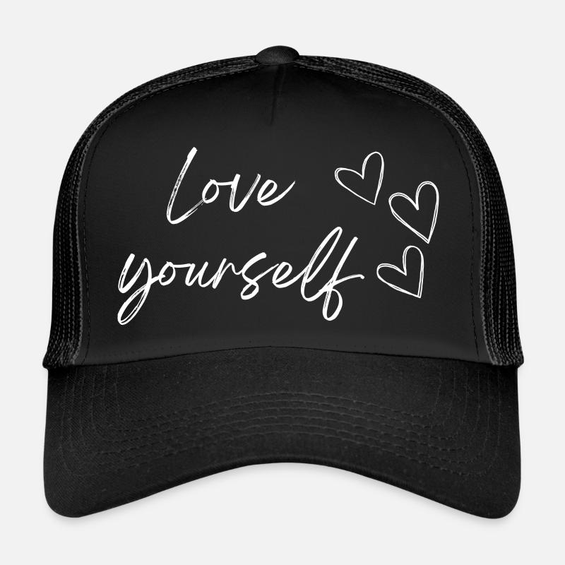 Aimez-vous (texte blanc) Casquette trucker 