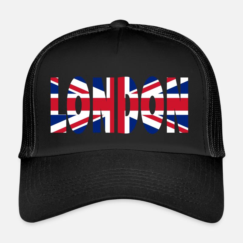 London - Trucker Cap - Schwarz/Schwarz