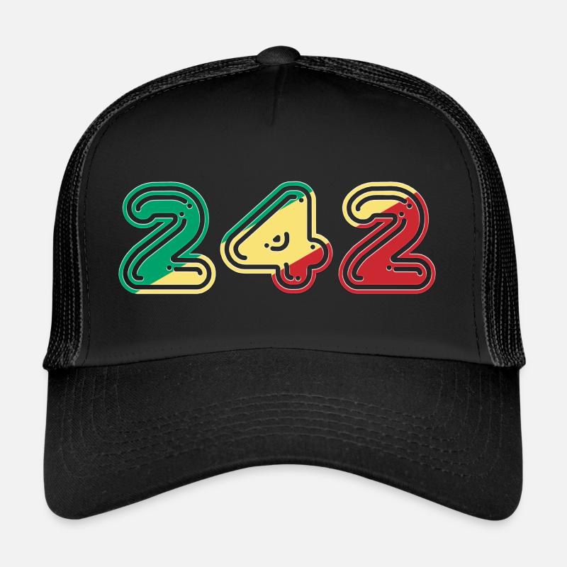 Team 242 CONGO - Casquette trucker  - noir/noir