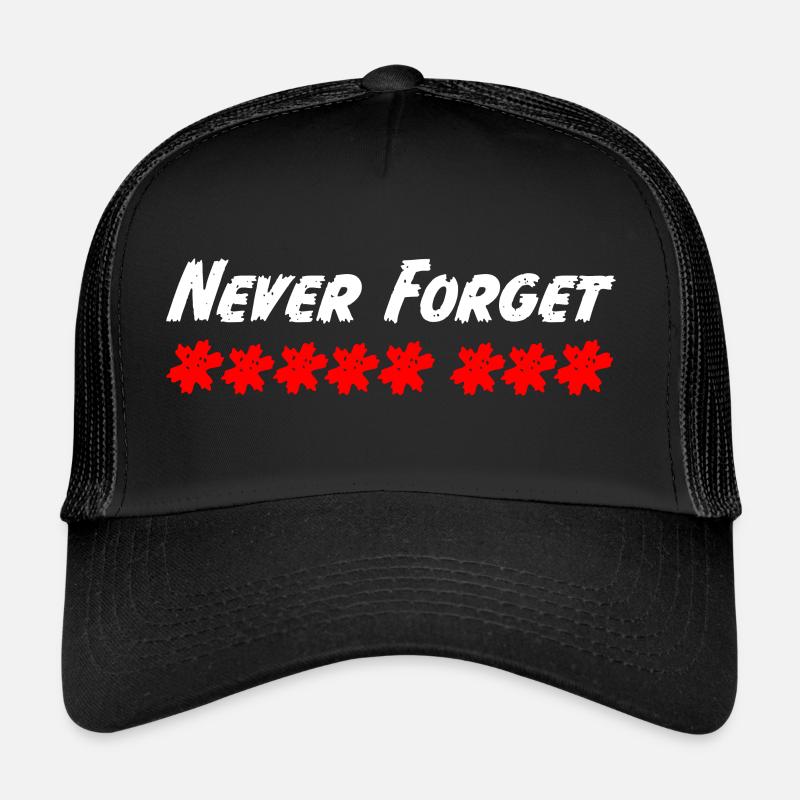Anti Pis 8 Sterne Jebać Pis Never Forget Trucker Cap