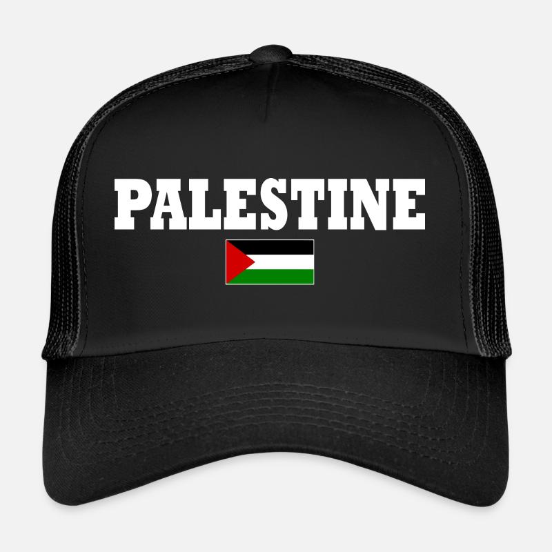 Palestine - Casquette trucker  - noir/noir