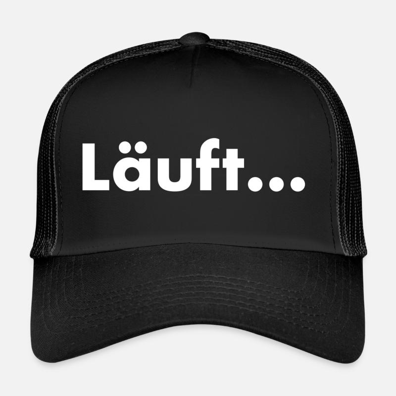 Läuft freee - Trucker Cap - Schwarz/Schwarz