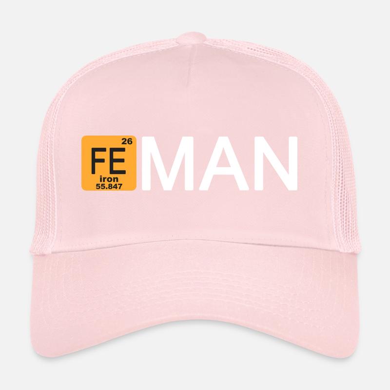 Fe Man Marathon Science Funny Trucker Cap