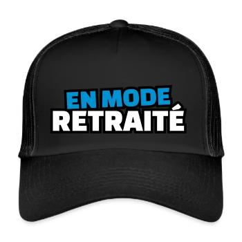 en mode retraité - Casquette trucker  - noir/noir - Devant