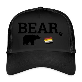Gay Bear - Trucker Cap - Schwarz/Schwarz - Vorne