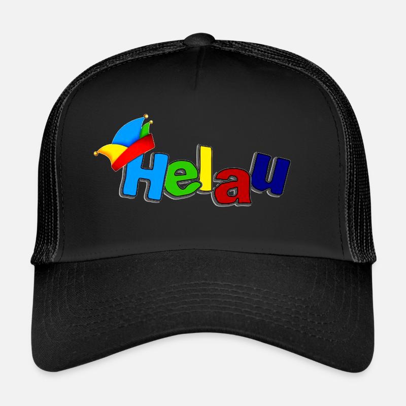 Helau - Trucker Cap - Schwarz/Schwarz