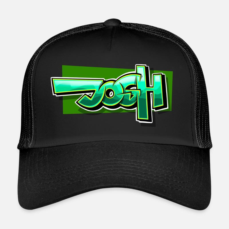 JoSH Graffiti - Trucker Cap - Schwarz/Schwarz