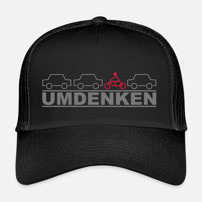 umdenken - Trucker Cap - Schwarz/Schwarz