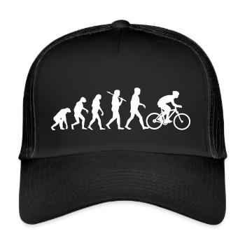 Evolution Biker Cyclist Mountain Bike Cyclist - Trucker Cap - black/black - Front