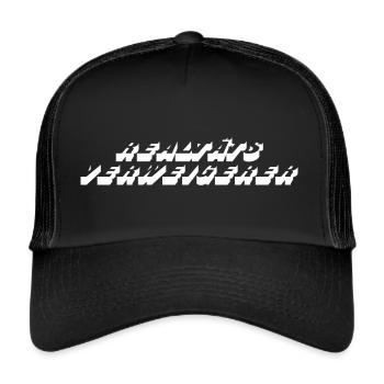Realitäts-Verweigerer - Trucker Cap - Schwarz/Schwarz - Vorne