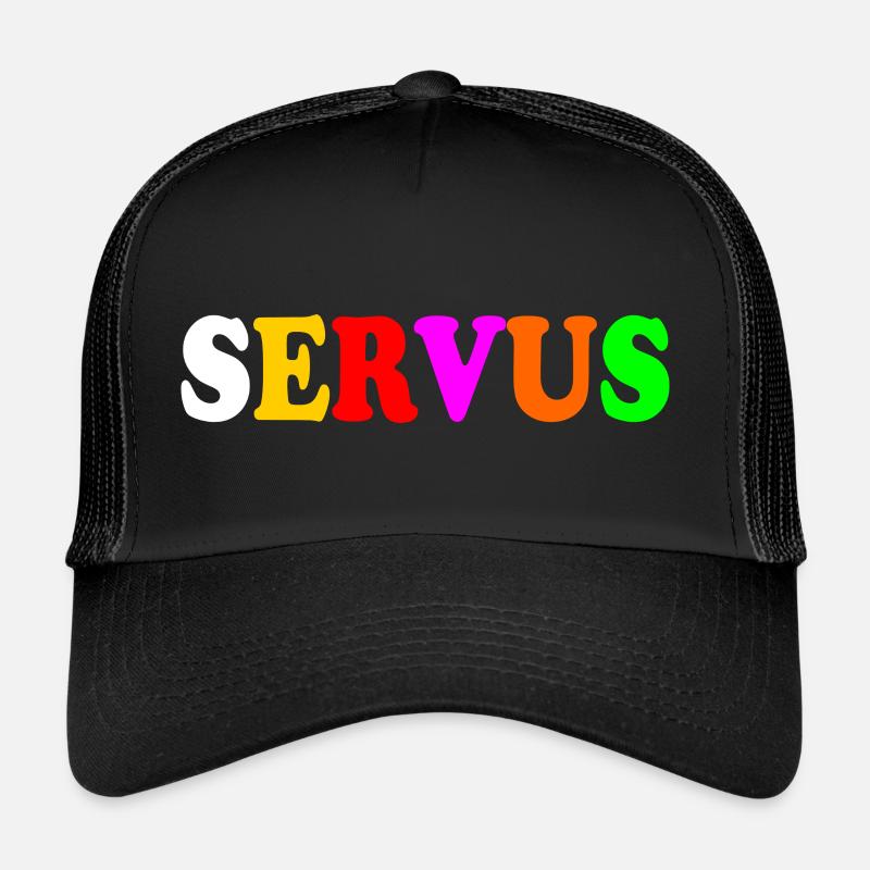 servus - Trucker Cap - Schwarz/Schwarz