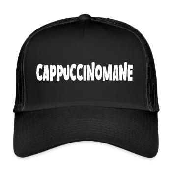 Cappuccino Café Dicton Cappuccinomane - Casquette trucker  - noir/noir - Devant