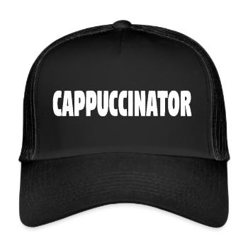 café dicton Cappuccino Cappuccinator - Casquette trucker  - noir/noir - Devant