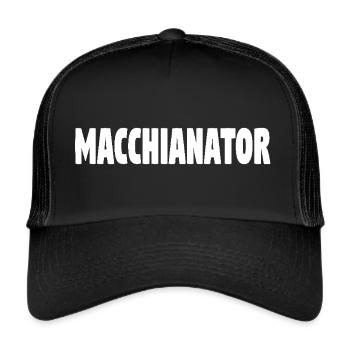 Dicton de café Macchianator Latte Macchiato - Casquette trucker  - noir/noir - Devant