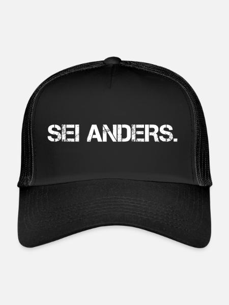 Sei Anders - Trucker Cap - Schwarz/Schwarz