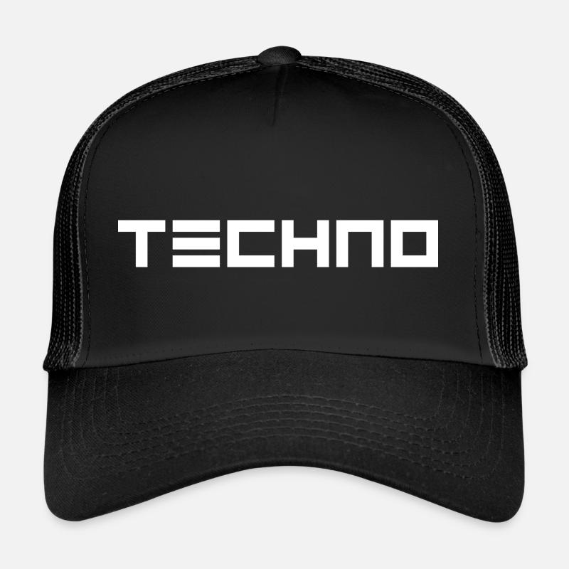 Futuristisches "Techno" Design in weiß Trucker Cap