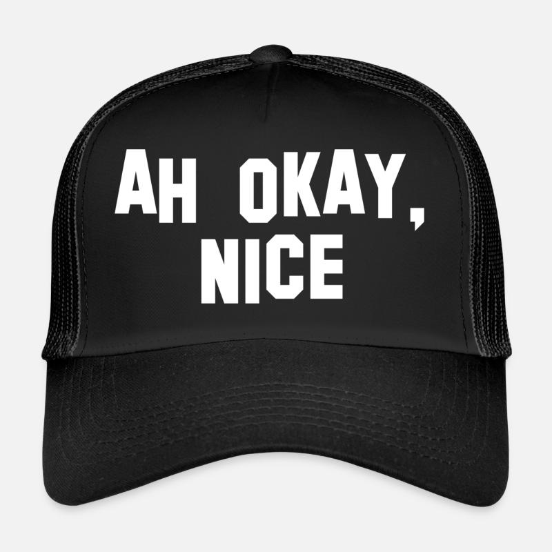 ah white - Trucker Cap - Schwarz/Schwarz