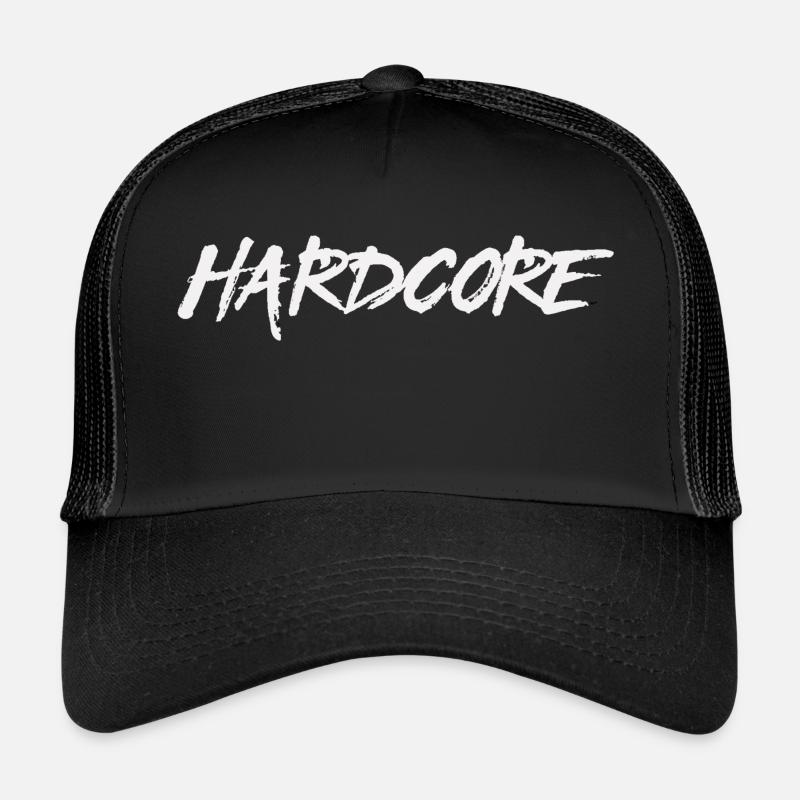 Hardcore White Version-One - Trucker Cap - Schwarz/Schwarz