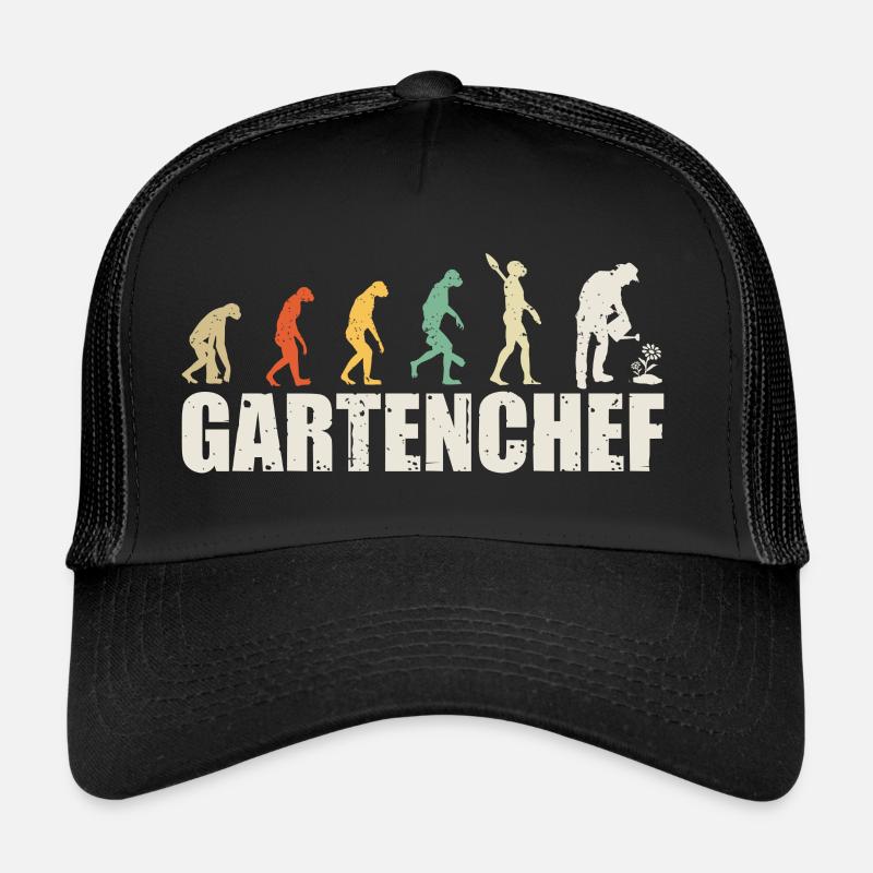 Gartenchef Evolution Gärtner - Trucker Cap - Schwarz/Schwarz