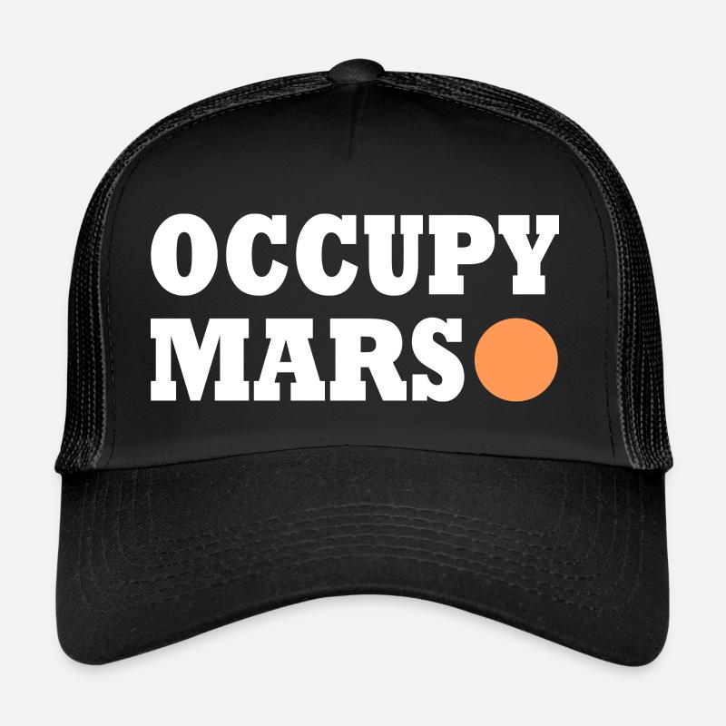 Occupy Mars - Trucker Cap - Schwarz/Schwarz