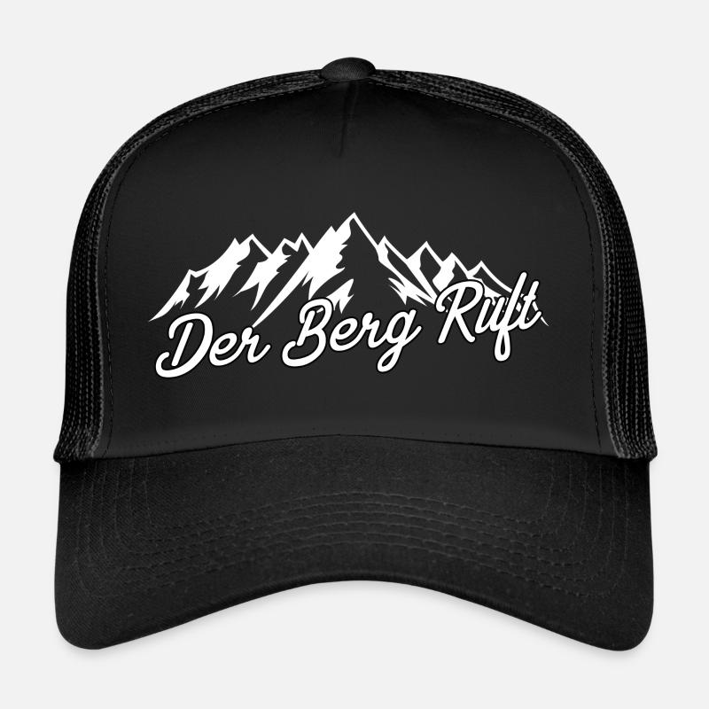 Der Berg Ruft - Trucker Cap - Schwarz/Schwarz