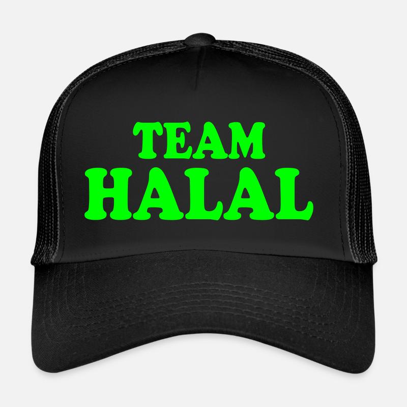 Team halal - Casquette trucker  - noir/noir