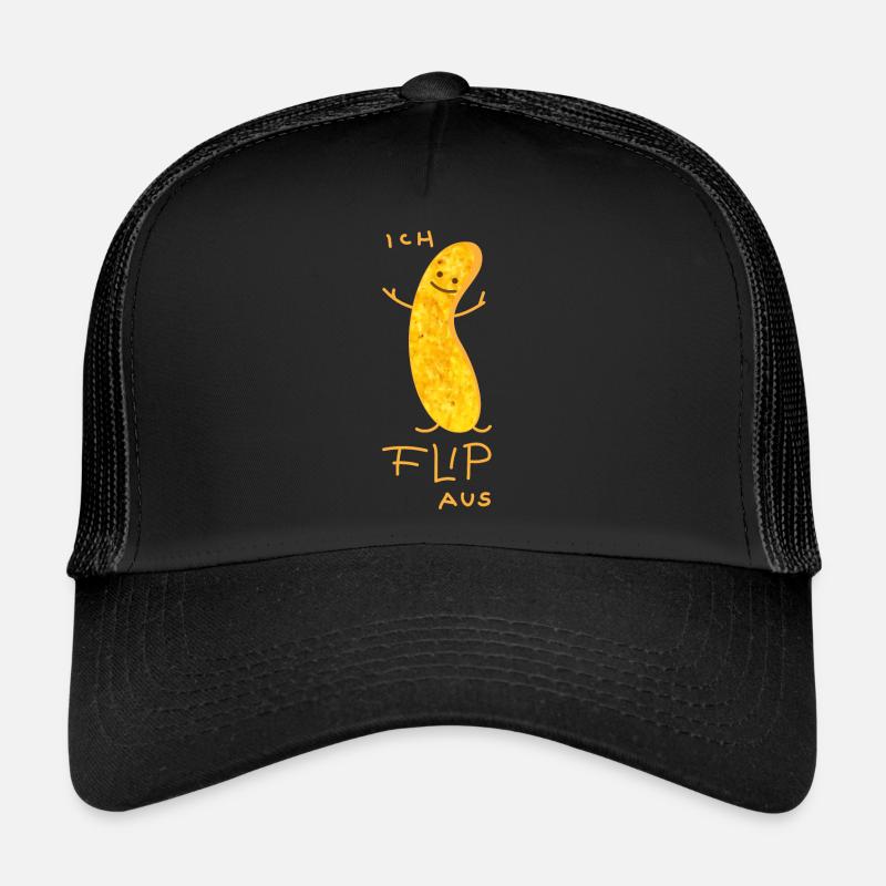 Erdnuss Flip flipt aus b - Trucker Cap - Schwarz/Schwarz