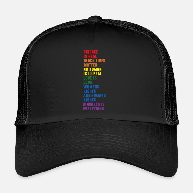 Science Is Real Black Lives Matter LGBTQ CSD Pride Trucker Cap