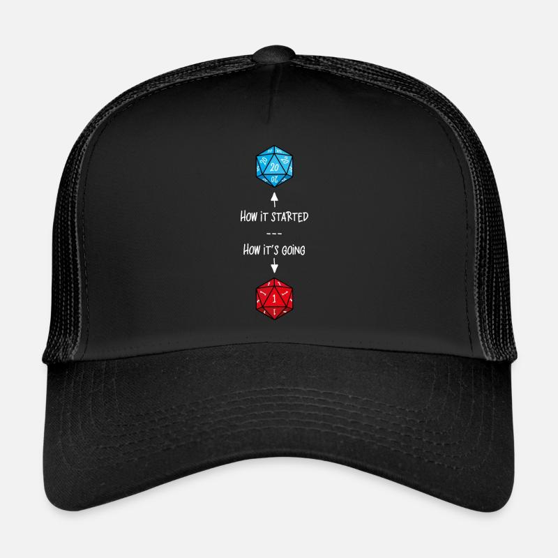 Bad luck D20 - Casquette trucker  - noir/noir