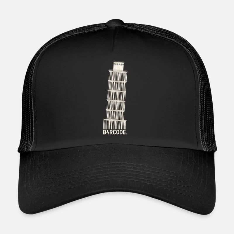 B4RCODE. Pisa - Trucker Cap - Schwarz/Schwarz