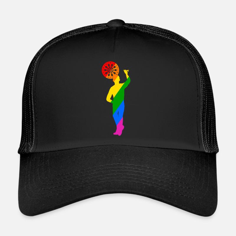 joueur de fléchettes coloré Casquette trucker 