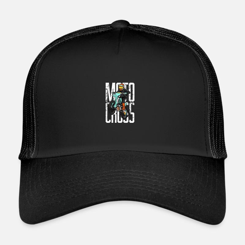 Motocross - Trucker Cap - Schwarz/Schwarz