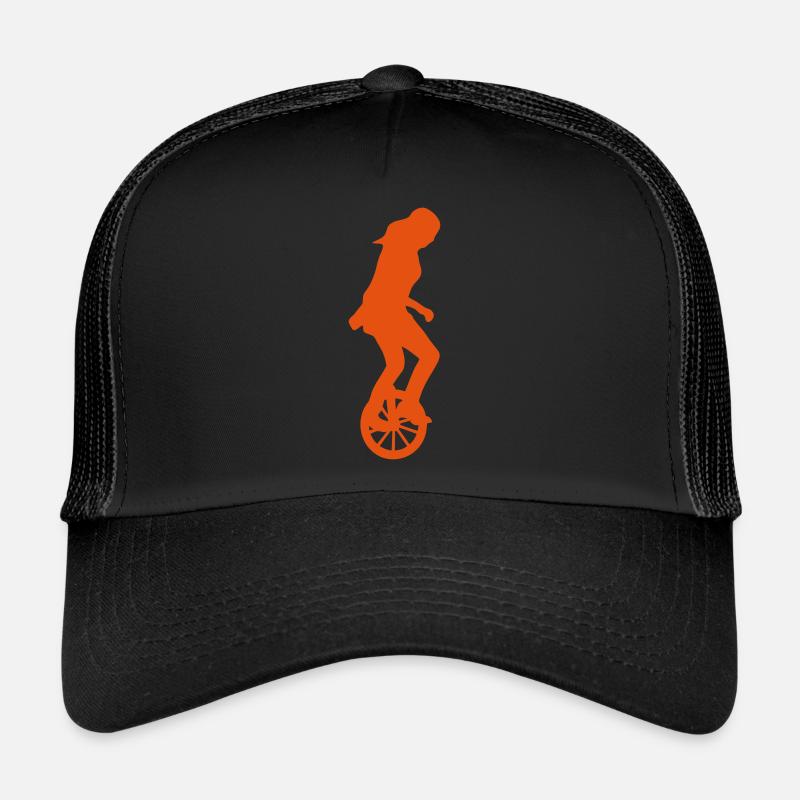 Einrad Zirkus - Trucker Cap - Schwarz/Schwarz