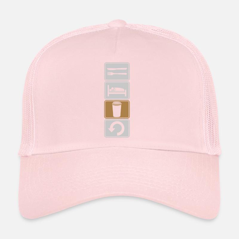 coffee eat sleep repeat Trucker Cap