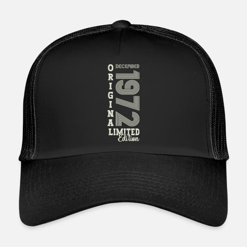 Cadeau original du 50e anniversaire de décembre 1972 Casquette trucker 