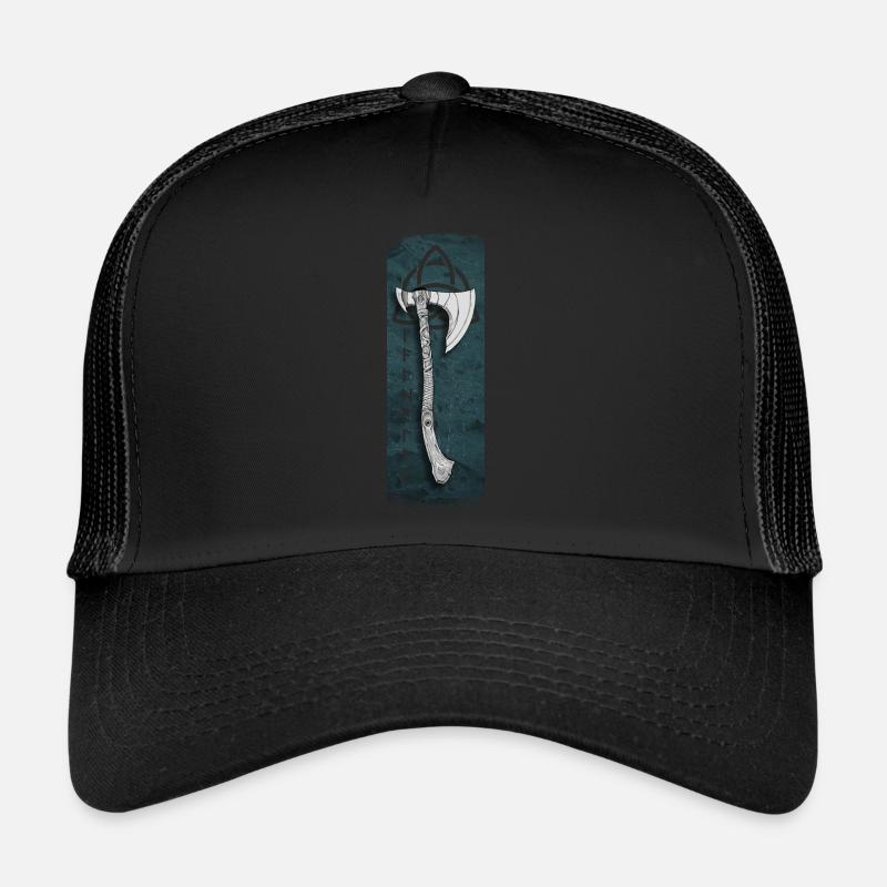 Norse Valor: Axe with Celtic Knot Trucker Cap
