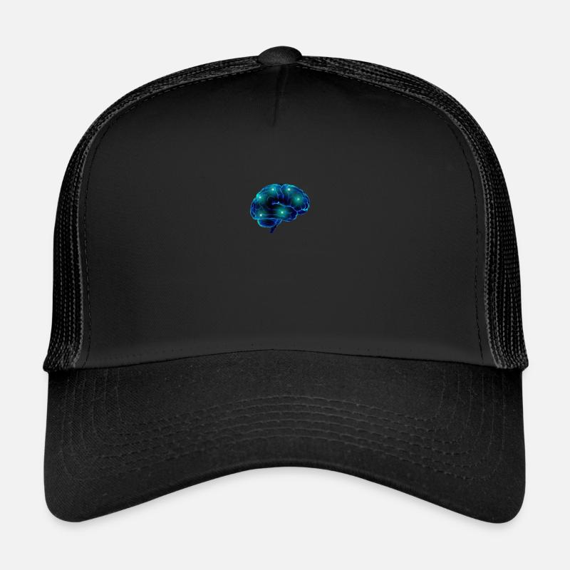Brain brain blue neurons pathways smart Trucker Cap