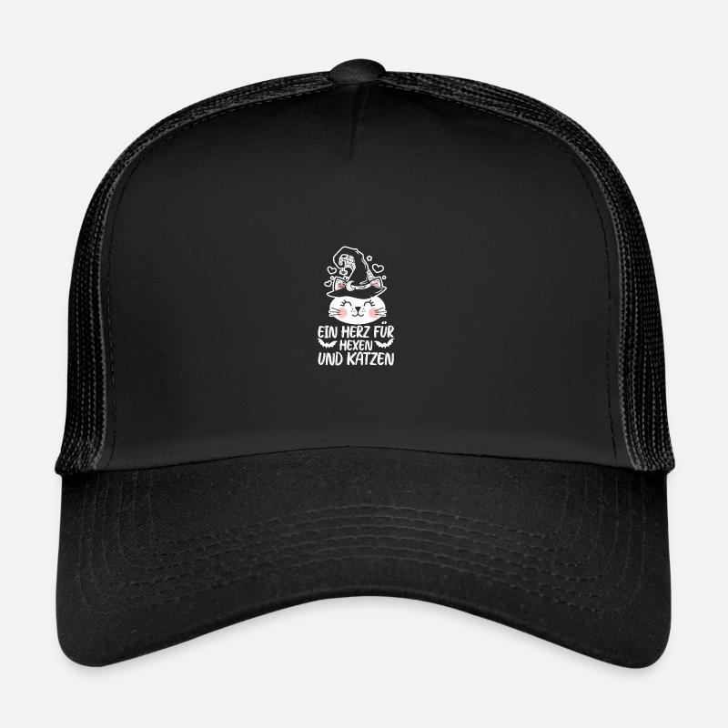 Chat Sorcière Halloween Costume Halloween Casquette trucker 