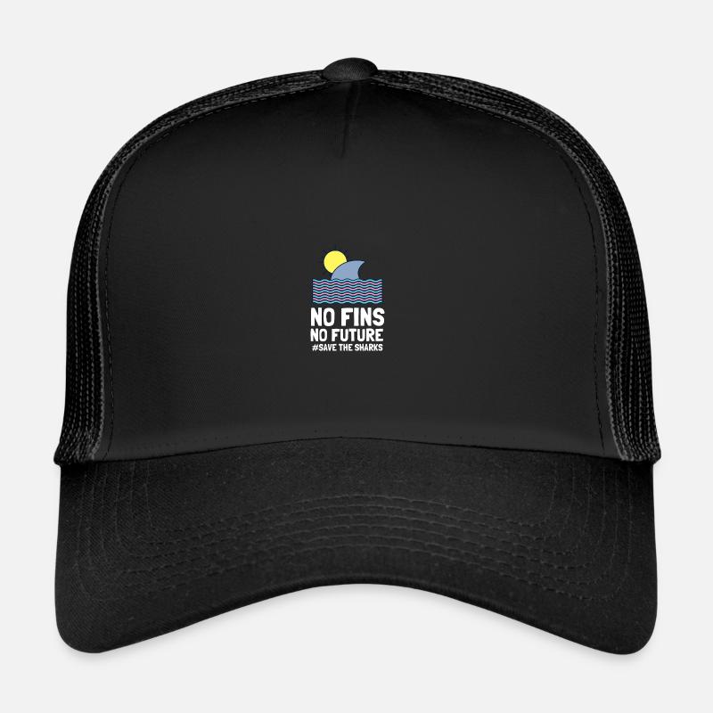 No Fins No Future Safe Sharks Trucker Cap