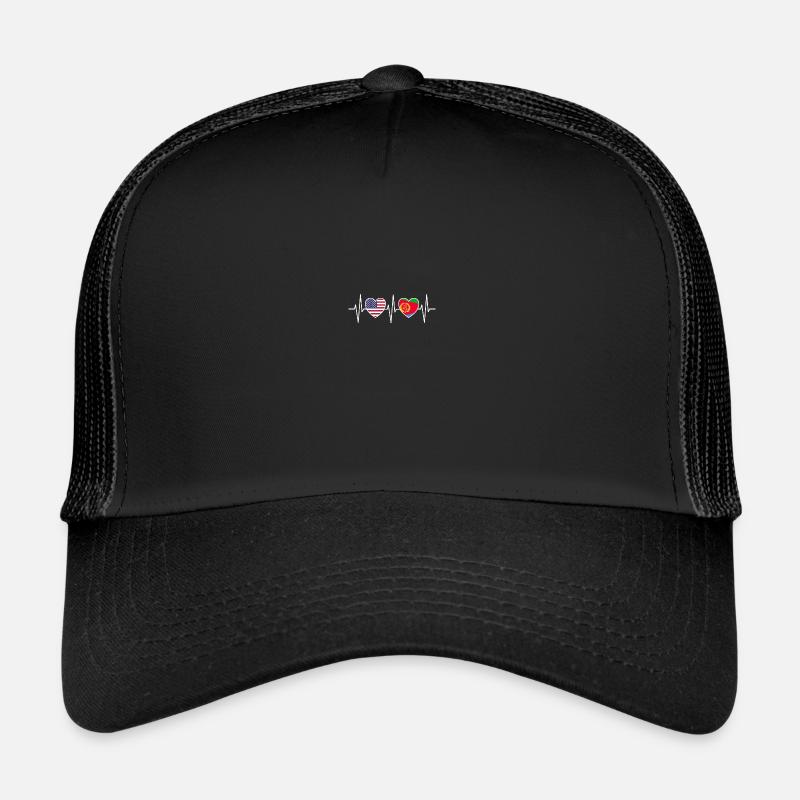 Drapeaux des États-Unis et de l’Érythrée Drapeau érythréen Casquette trucker 