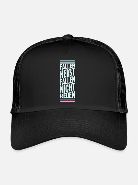 fallen nicht reden - Trucker Cap - Schwarz/Schwarz
