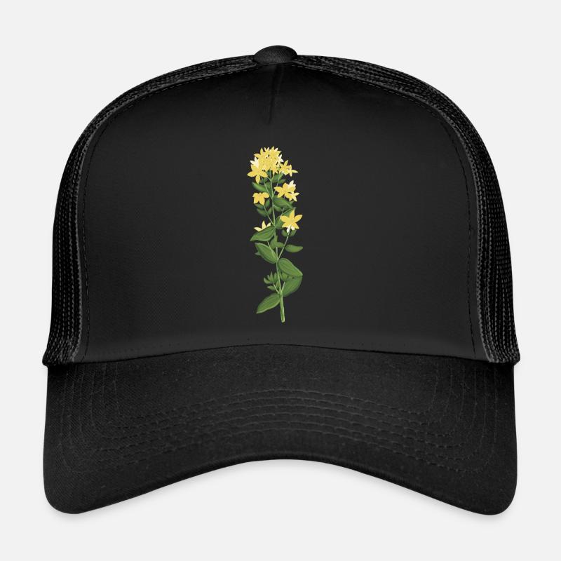 Yellow St. John's wort - Trucker Cap - black/black