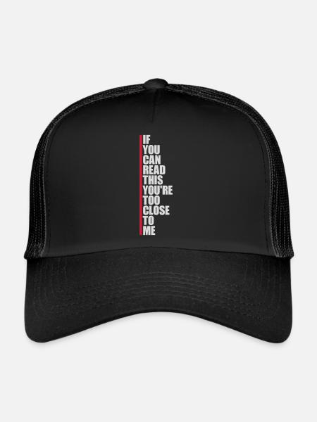 trop près de moi - Casquette trucker  - noir/noir - Devant