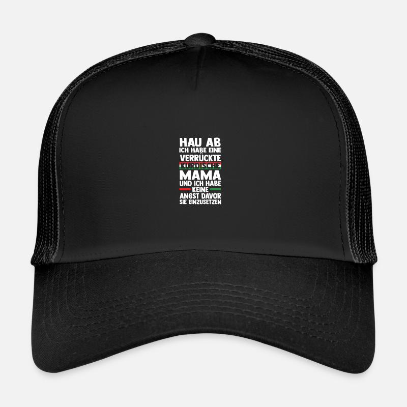 Kurden Mama Mutter Kurdistan - Trucker Cap - Schwarz/Schwarz