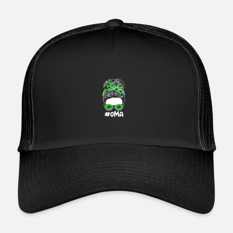Reiten Oma Pferde - Trucker Cap - Schwarz/Schwarz