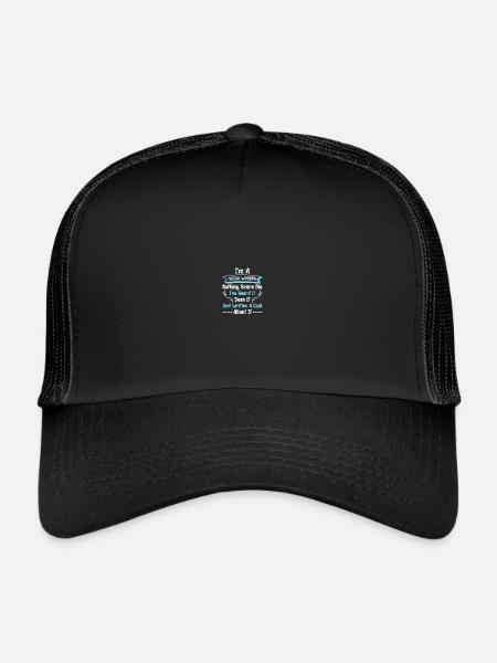 Travailleur social scolaire - Casquette trucker  - noir/noir - Devant