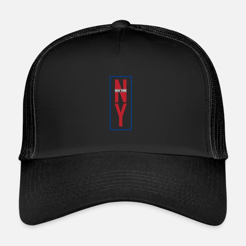 New York - Trucker Cap - Schwarz/Schwarz