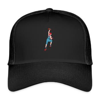 Climbing, Bouldering, Sport Climbing, Climbing Wall Top - Trucker Cap - black/black - Front
