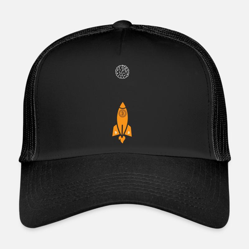 Bitcoin-Rakete - Trucker Cap - Schwarz/Schwarz